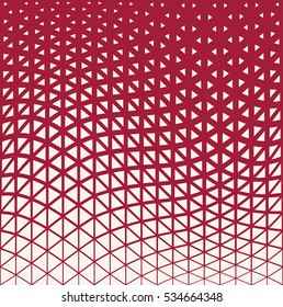Abstract red geometric triangle design halftone pattern
