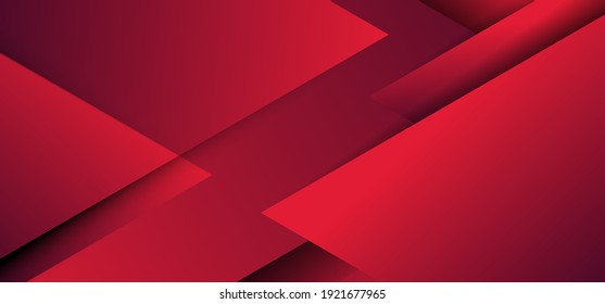 Abstract Red Geometric Triangles Overlapping Layer Stock Vector ...