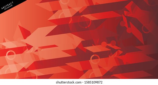 Abstract red geometric vector background