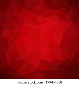Abstract red geometrical background - Vector