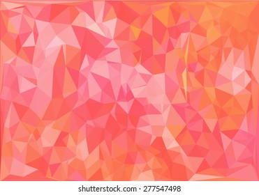Abstract red geometrical background. Vector  pink background