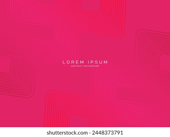 Abstract red glowing geometric lines on red background. Modern shiny red lines pattern. Futuristic technology concept, suitable for covers, posters, banners, brochures, websites, etc.
