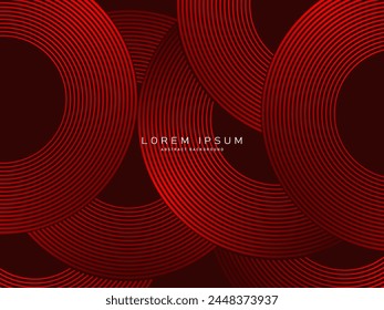 Abstract red glowing geometric lines on red background. Modern shiny red lines pattern. Futuristic technology concept, suitable for covers, posters, banners, brochures, websites, etc.