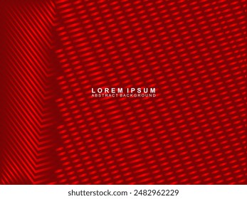 Abstrakte rot glühende geometrische Linien auf rotem Hintergrund. Moderne glänzende Gradient rot futuristische Muster. Futuristisches Technologiekonzept, geeignet für Cover, Poster, Banner, Broschüren, Websites, etc.