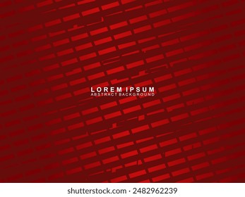 Abstract red glowing geometric lines on red background. Modern shiny gradient red futuristic pattern. Futuristic technology concept, suitable for covers, posters, banners, brochures, websites, etc.