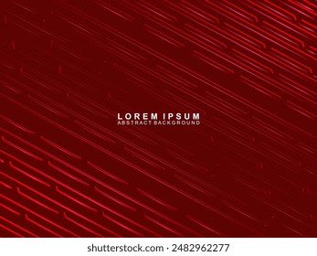 Abstractas líneas geométricas brillantes rojas sobre fondo rojo. Moderno patrón futurista rojo degradado brillante. Concepto de tecnología futurista, apto para portadas, carteles, Anuncios, folletos, Sitios web, etc.