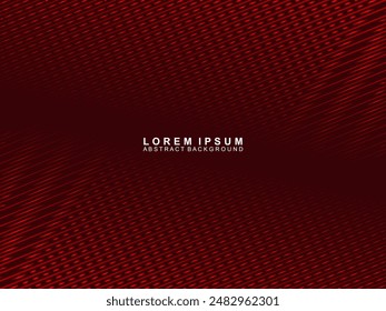 Abstract red glowing geometric lines on red background. Modern shiny gradient red futuristic pattern. Futuristic technology concept, suitable for covers, posters, banners, brochures, websites, etc.