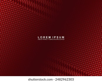 Abstrakte rot glühende geometrische Linien auf rotem Hintergrund. Moderne glänzende Gradient rot futuristische Muster. Futuristisches Technologiekonzept, geeignet für Cover, Poster, Banner, Broschüren, Websites, etc.