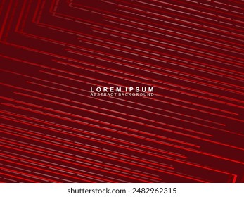 Abstractas líneas geométricas brillantes rojas sobre fondo rojo. Moderno patrón futurista rojo degradado brillante. Concepto de tecnología futurista, apto para portadas, carteles, Anuncios, folletos, Sitios web, etc.