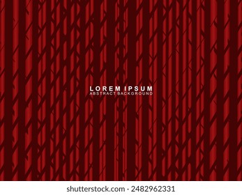 Abstract red glowing geometric lines on red background. Modern shiny gradient red futuristic pattern. Futuristic technology concept, suitable for covers, posters, banners, brochures, websites, etc.