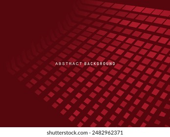 Abstrakte rot glühende geometrische Linien auf rotem Hintergrund. Moderne glänzende Gradient rot futuristische Muster. Futuristisches Technologiekonzept, geeignet für Cover, Poster, Banner, Broschüren, Websites, etc.