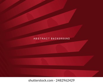Abstract red glowing geometric lines on red background. Modern shiny gradient red futuristic pattern. Futuristic technology concept, suitable for covers, posters, banners, brochures, websites, etc.