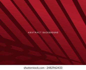 Abstract red glowing geometric lines on red background. Modern shiny gradient red futuristic pattern. Futuristic technology concept, suitable for covers, posters, banners, brochures, websites, etc.