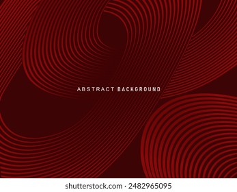 Abstractas líneas geométricas brillantes rojas sobre fondo rojo. Moderno patrón futurista rojo degradado brillante. Concepto de tecnología futurista, apto para portadas, carteles, Anuncios, folletos, Sitios web, etc.