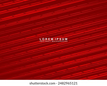 Abstract red glowing geometric lines on red background. Modern shiny gradient red futuristic pattern. Futuristic technology concept, suitable for covers, posters, banners, brochures, websites, etc.