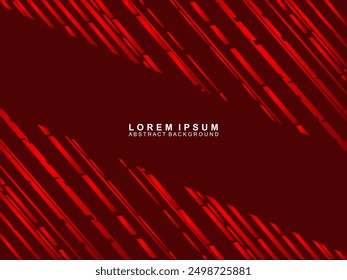 Líneas geométricas brillantes rojas Abstractas sobre fondo rojo oscuro. Moderno patrón de líneas curvas rojas brillantes. Concepto de tecnología futurista, adecuado para cubiertas, carteles, Anuncios, folletos, Sitios web, etc.