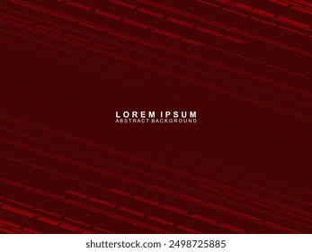 Abstract red glowing geometric lines on dark red background. Modern shiny red curved lines pattern. Futuristic technology concept, suitable for covers, posters, banners, brochures, websites, etc.
