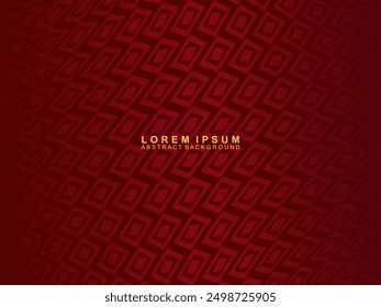 Abstract red glowing geometric lines on dark red background. Modern shiny red curved lines pattern. Futuristic technology concept, suitable for covers, posters, banners, brochures, websites, etc.