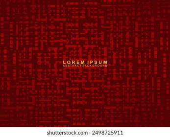 Líneas geométricas brillantes rojas Abstractas sobre fondo rojo oscuro. Moderno patrón de líneas curvas rojas brillantes. Concepto de tecnología futurista, adecuado para cubiertas, carteles, Anuncios, folletos, Sitios web, etc.