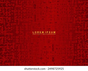 Abstract red glowing geometric lines on dark red background. Modern shiny red curved lines pattern. Futuristic technology concept, suitable for covers, posters, banners, brochures, websites, etc.