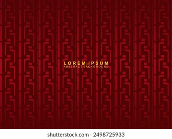 Abstract red glowing geometric lines on dark red background. Modern shiny red curved lines pattern. Futuristic technology concept, suitable for covers, posters, banners, brochures, websites, etc.