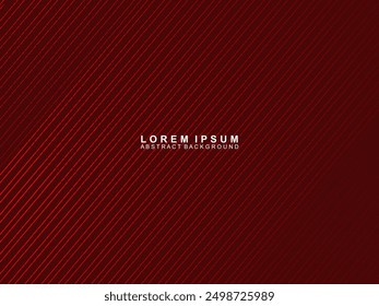Abstract red glowing geometric lines on dark red background. Modern shiny red curved lines pattern. Futuristic technology concept, suitable for covers, posters, banners, brochures, websites, etc.