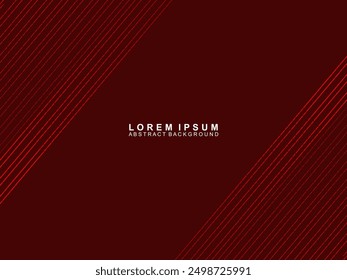 Abstract red glowing geometric lines on dark red background. Modern shiny red curved lines pattern. Futuristic technology concept, suitable for covers, posters, banners, brochures, websites, etc.