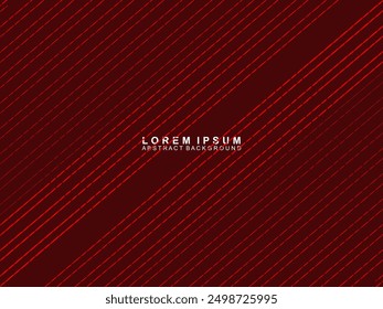 Abstract red glowing geometric lines on dark red background. Modern shiny red curved lines pattern. Futuristic technology concept, suitable for covers, posters, banners, brochures, websites, etc.