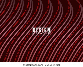 Abstrakte rot leuchtende geometrische Linien auf dunkelrotem Hintergrund. Modernes glänzendes rotes Kreislinienmuster. Futuristisches Technologiekonzept, perfekt für Cover, Poster, Banner, Broschüren, Websites usw.