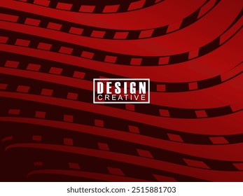 Abstract red glowing geometric lines on dark red background. Modern shiny red circle lines pattern. Futuristic technology concept, perfect for covers, posters, banners, brochures, websites, etc.