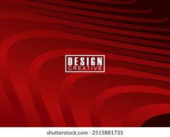 Abstract red glowing geometric lines on dark red background. Modern shiny red circle lines pattern. Futuristic technology concept, perfect for covers, posters, banners, brochures, websites, etc.