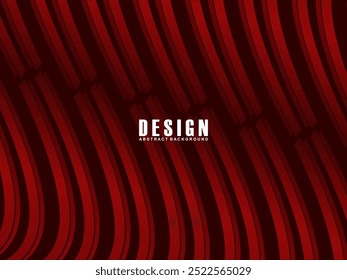Abstract red glowing geometric lines on dark red background. Modern shiny red wavy lines pattern. Futuristic technology concept, suitable for covers, posters, banners, brochures, websites, etc.