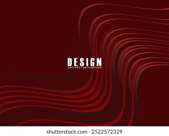 Abstract red glowing geometric lines on dark red background. Modern shiny red wavy lines pattern. Futuristic technology concept, suitable for covers, posters, banners, brochures, websites, etc.