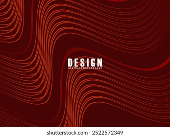 Abstract red glowing geometric lines on dark red background. Modern shiny red wavy lines pattern. Futuristic technology concept, suitable for covers, posters, banners, brochures, websites, etc.