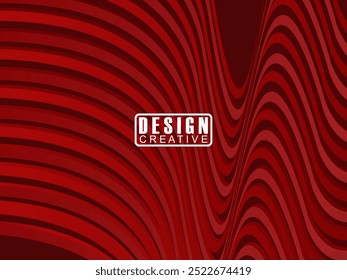 Abstract red glowing geometric lines on dark red background. Modern shiny red circle lines pattern. Futuristic technology concept, perfect for covers, posters, banners, brochures, websites, etc.