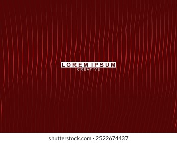 Linhas geométricas brilhantes em vermelho escuro no fundo. Moderno padrão de linhas de círculo vermelho brilhante. Conceito de tecnologia futurista, perfeito para capas, cartazes, banners, brochuras, sites, etc.