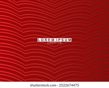 Abstract red glowing geometric lines on dark red background. Modern shiny red circle lines pattern. Futuristic technology concept, perfect for covers, posters, banners, brochures, websites, etc.