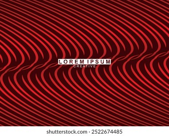 Linhas geométricas brilhantes em vermelho escuro no fundo. Moderno padrão de linhas de círculo vermelho brilhante. Conceito de tecnologia futurista, perfeito para capas, cartazes, banners, brochuras, sites, etc.