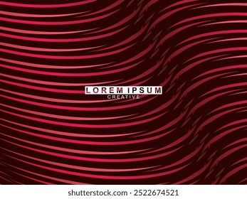 Abstrakte rot leuchtende geometrische Linien auf dunkelrotem Hintergrund. Modernes glänzendes rotes Kreislinienmuster. Futuristisches Technologiekonzept, perfekt für Cover, Poster, Banner, Broschüren, Websites usw.