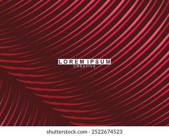 Líneas geométricas brillantes rojas Abstractas sobre fondo rojo oscuro. Moderno patrón de líneas de círculo rojo brillante. Concepto de tecnología futurista, perfecto para cubiertas, carteles, Anuncios, folletos, Sitios web, etc.