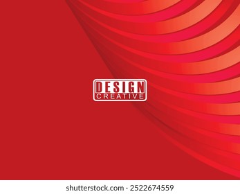 Abstract red glowing geometric lines on dark red background. Modern shiny red circle lines pattern. Futuristic technology concept, perfect for covers, posters, banners, brochures, websites, etc.