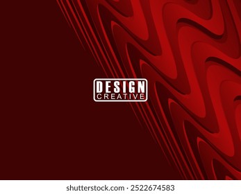 Abstract red glowing geometric lines on dark red background. Modern shiny red circle lines pattern. Futuristic technology concept, perfect for covers, posters, banners, brochures, websites, etc.