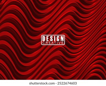 Abstract red glowing geometric lines on dark red background. Modern shiny red circle lines pattern. Futuristic technology concept, perfect for covers, posters, banners, brochures, websites, etc.