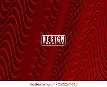 Abstract red glowing geometric lines on dark red background. Modern shiny red circle lines pattern. Futuristic technology concept, perfect for covers, posters, banners, brochures, websites, etc.