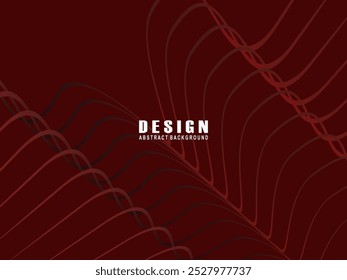 Abstract red glowing geometric lines on red background. Modern shiny gradient red futuristic pattern. Futuristic technology concept, suitable for covers, posters, banners, brochures, websites, etc.