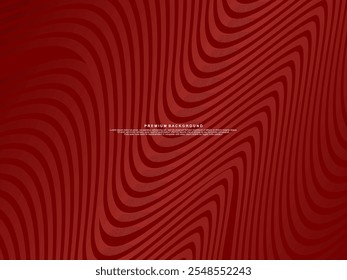 Linhas geométricas brilhantes em vermelho sobre fundo vermelho. Moderno padrão de linhas de ondas vermelhas brilhantes. Conceito de tecnologia futurista, adequado para capas, cartazes, banners, brochuras, sites, etc.