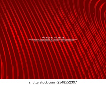 Abstract red glowing geometric lines on red background. Modern shiny red wave lines pattern. Futuristic technology concept, suitable for covers, posters, banners, brochures, websites, etc.