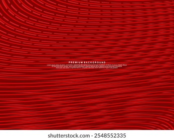 Abstract red glowing geometric lines on red background. Modern shiny red wave lines pattern. Futuristic technology concept, suitable for covers, posters, banners, brochures, websites, etc.