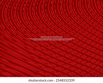 Líneas geométricas brillantes rojas Abstractas sobre fondo rojo. Moderno patrón de líneas de onda roja brillante. Concepto de tecnología futurista, adecuado para cubiertas, carteles, Anuncios, folletos, Sitios web, etc.