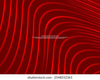 Linhas geométricas brilhantes em vermelho sobre fundo vermelho. Moderno padrão de linhas de ondas vermelhas brilhantes. Conceito de tecnologia futurista, adequado para capas, cartazes, banners, brochuras, sites, etc.
